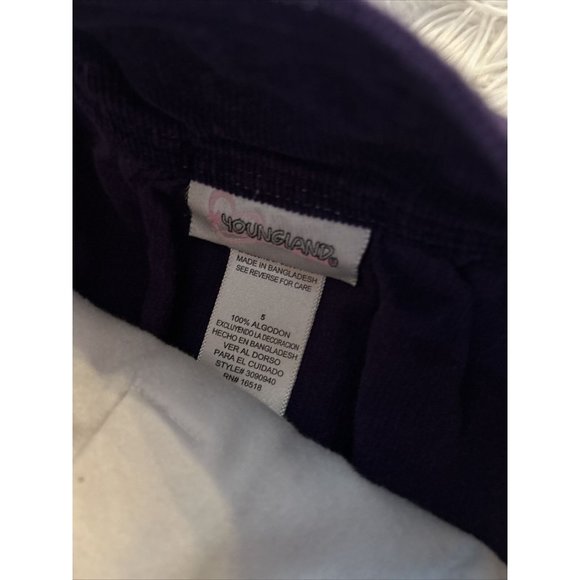 Youngland Purple Corduroy Dress Size 5 Turtleneck Set Winter Girls Clothes - Picture 3 of 4
